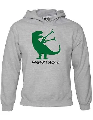 Buy Unstoppable Men's Hoodie Funny Dinosaur T-Rex Jurassic Dino Park Raptor Film TV • 29.99£