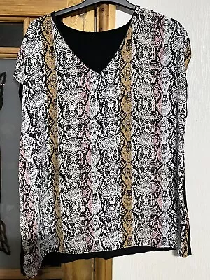 Buy George - Snake Animal Print , Casual T-shirt Top - Size 20 • 2.50£