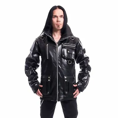 Buy Chemical Black Arsen PVC Jacket Black  Goth Emo Punk • 79.99£