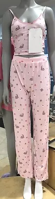 Buy Disney Alice In Wonderland Pointelle Floral Cami Pyjama Set UK Sizes 6-20 XS-XL • 28.99£