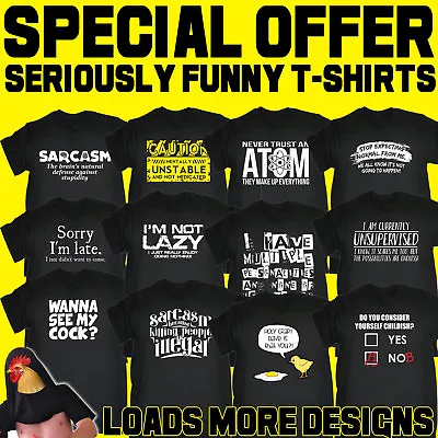 Buy Funny T Shirts T-Shirts Novelty Men's Black T Shirts T-shirt Clothing Shirt Tee • 8.95£