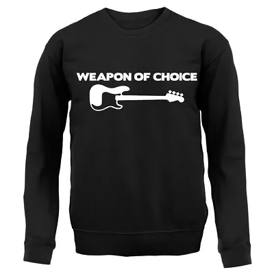 Buy Weapon Of Choice Bass Guitar - Adult Hoodie / Sweater - Player Guitars Rock • 21.95£