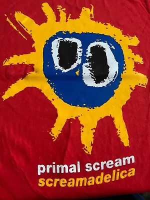 Buy Primal Scream Screamadelica Red T-shirt Size Large • 19.99£