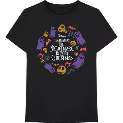 Buy Nightmare Before Christmas Official Character Flight Mens Black T-Shirt Unisex S • 9.95£