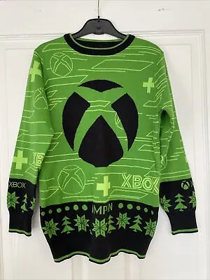 Buy Xbox Tesco Boys Youths Christmas Jumper Sweater Pullover Age 10 11 Years Green • 6.99£