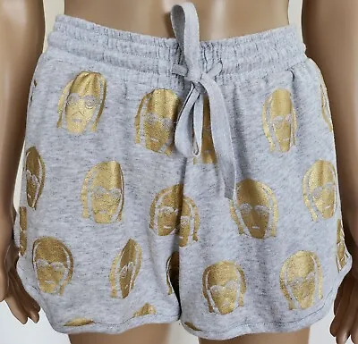 Buy PETER ALEXANDER PJS Womens Star Wars C-3PO Grey Gold Shorts Size XS/8 BNWT PJ • 15.02£