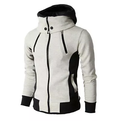 Buy Mens Zip Up Hooded Hoodie Jacket Coat Sweatshirt Winter Casual Work Wear Clothes • 24.57£