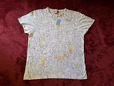 Buy The Simpsons Cartoon Colour In Style Tshirt Size XL Extra Large • 5£