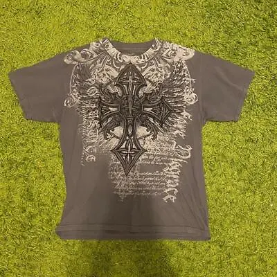 Buy Brand New Affliction Style Gothic Grunge Opium Graphic Shirt Vintage Clothes  • 25.19£