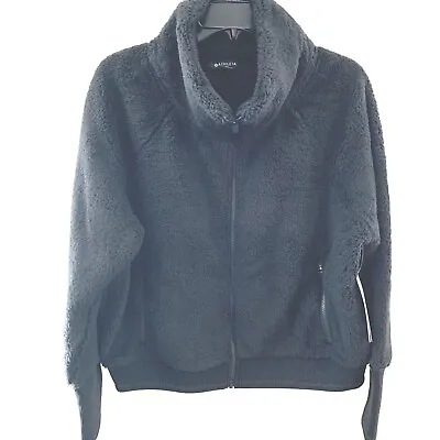 Buy Athleta Jacket Womens Size XL Black Tugga Sherpa Soft Full Zip New • 40.80£