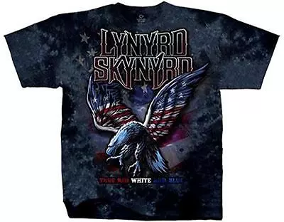 Buy Official Licensed - Lynyrd Skynyrd - True Red White Blue Tie Dye T Shirt Rock • 19.99£