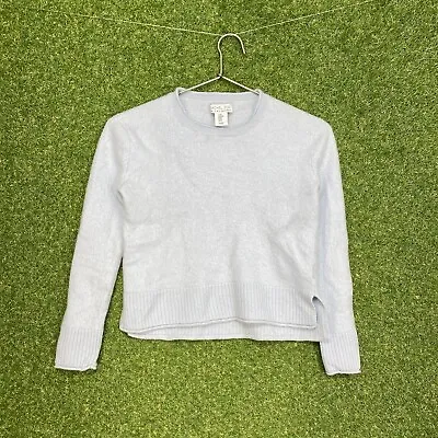 Buy Rachel Zoe Women’s 100% 2-ply Cashmere Sweater Size Medium M Baby Blue Simple • 20.59£