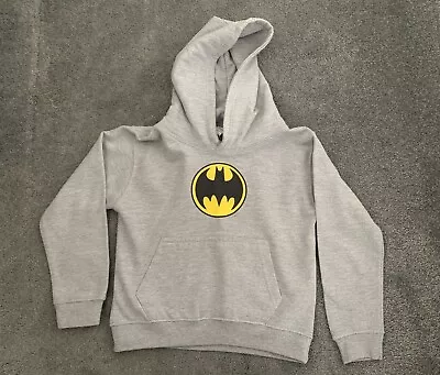 Buy Next Batman Bat Symbol Logo Kids Hooded Sweatshirt BOYS 5-6 Grey All+Every • 3.95£