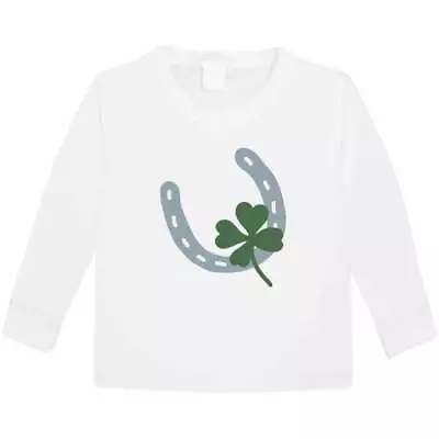 Buy 'Lucky Horseshoe And Four Leaf Clover' Kid's Long Sleeve T-Shirts (KL044803) • 9.99£