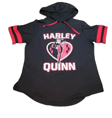 Buy Harley Quinn Shirt Juniors 3XL Black Short Sleeve Hoodie • 18.90£