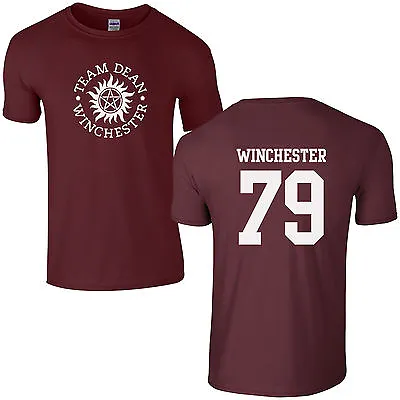 Buy Team Dean Winchester 79 T-Shirt - Supernatural Saving People Hunting Things Top • 13.01£