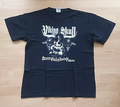 Buy Viking Skull T-Shirt 'Doom Gloom Heartache & Whiskey' Size Medium (53) • 11£