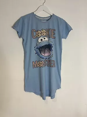 Buy Cookie Monster Night Gown Blue Primark Size Small Pyjamas Nightwear • 3£