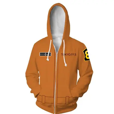 Buy Fire Force Shinra Kusakabe 3D Print Zipper Hoodie Jacket Unisex Mens Sweatshirt • 33.60£
