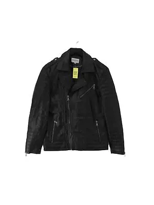 Buy Hudson Men's Jacket S Black Leather With Polyester Motorcycle Jacket • 39.70£