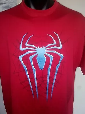 Buy The Amazing Spider-Man 2 XL 46/48 Polyester Red T-Shirt,Large Blue Spider • 14.40£