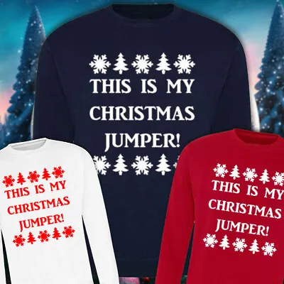 Buy This Is My Christmas Jumper Merry Xmas Sweatshirt Novelty Gift Crimbo Santa Elf • 18£