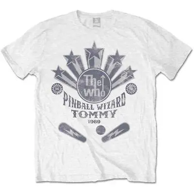 Buy THE WHO -  Unisex T- Shirt -  Pinball Wizard Flippers   - White  Cotton  • 13.99£