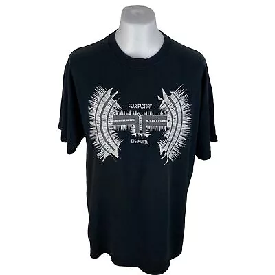 Buy Vintage Band T Shirt Fear Factory Screenstars XL Black Oversized Metal Tee USA • 30£
