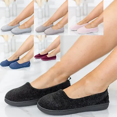 Buy Ladies Womens Flat Warm Bedtime Moccasin Indoor Comfy Soft Slippers Shoes Size • 7.95£