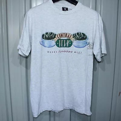 Buy Vintage FRIENDS T Shirt Medium Grey Central Perk 1995 Warner Bros Single Stitch • 47.99£