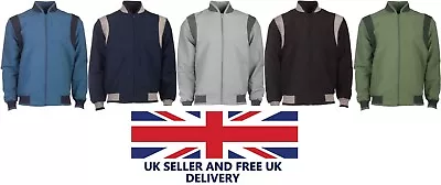 Buy New Men's Lightweight Two Tone Full Zip Funnel Neck Bomber Jacket Casual Coat • 9.99£