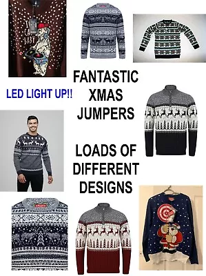 Buy New Mens Ladies Xmas Jumper Unisex Santa Sweater Christmas Retro Novelty Vintage • 9.99£