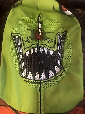 Buy Fortnite Boys Green Rex Dino Jacket Cosplay Hoodie Zip Halloween Costume Size L • 33.78£