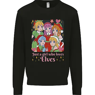 Buy A Girl Who Loves Elves Christmas Anime Xmas Mens Sweatshirt Jumper • 15.99£