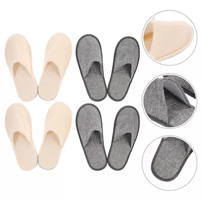 Buy 4 Pairs Universal Slippers Hotel Slippers Home Slippers Plane Slippers • 12.18£