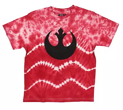 Buy Star Wars Boys Rebel Alliance Symbol Tie Dye Red White Black T-Shirt Kids • 11.83£