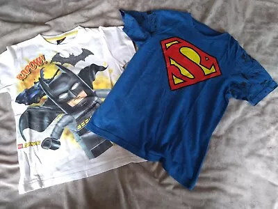 Buy 2 X T-shirts, Lego Batman And Superman, 1 X Age, 1 X Age 7 • 2.49£