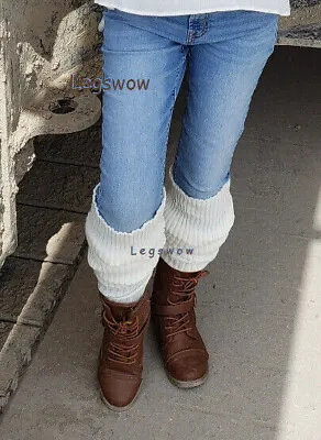 Buy Ribbed Loose Cable Knit Boot Socks Women OTK Over Knee Leg Warmers Queen Plus • 46.92£