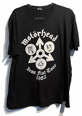 Buy Vintage Motörhead Shirt 2015 Iron Fist Tour Black 1982 Rock Band Gig Festival • 40£