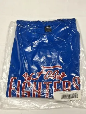 Buy NIP Foo Fighters 2015 Wrigley Field Men's XL Tee Shirt Chicago Cubs Blue • 71.04£