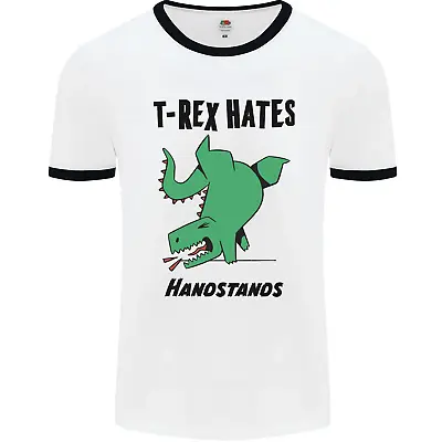 Buy T-Rex Hates Handstands Funny Dinosaurs Mens Ringer T-Shirt • 12.99£