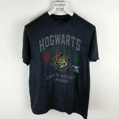 Buy Harry Potter Hogwarts T Shirt Mens Large Grey F38 • 14.98£