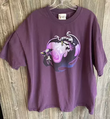 Buy Vintage MALEFICENT Women XXL T-Shirt Walt Disney World Villain Dragon 2XL Purple • 51.80£