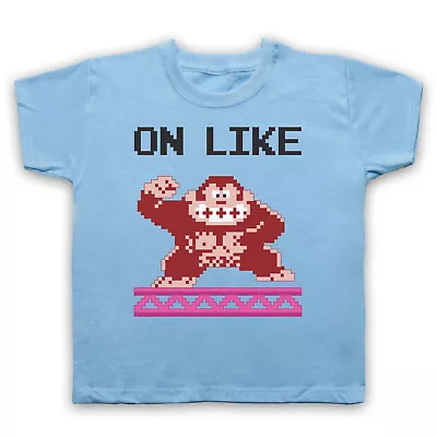 Buy On Like Unofficial Kong Classic Video Game Donkey Funny Kids Childs T-shirt • 16.99£