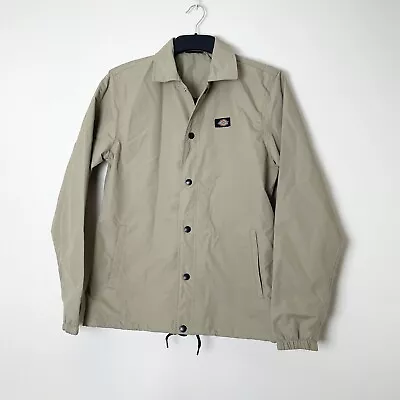 Buy Dickies Workwear Jacket Collared Beige Snap Buttons Size XXS - VGC • 24.99£