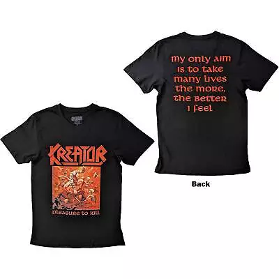 Buy KREATOR - Official Licensed  Unisex T- Shirt -  Pleasure To Kill - Black  Cotton • 18.99£