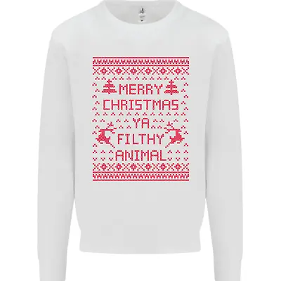 Buy Merry Christmas Ya Filthy Animal Funny Kids Sweatshirt Jumper • 15.99£