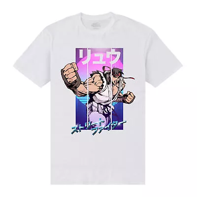 Buy Official Street Fighter Ryu Future 80s T-Shirt Short Sleeve Crew Neck Tee Top • 22.95£