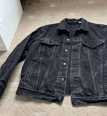 Buy Levi’s Men’s Black Denim Jacket Size Medium • 50£