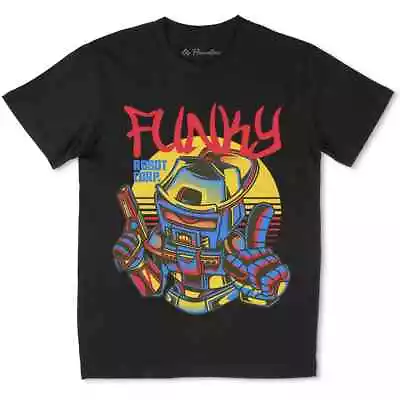 Buy Funky Robot T-Shirt Space Alien Monster Invasion Invaders Ufo Flying Saucer D785 • 11.99£